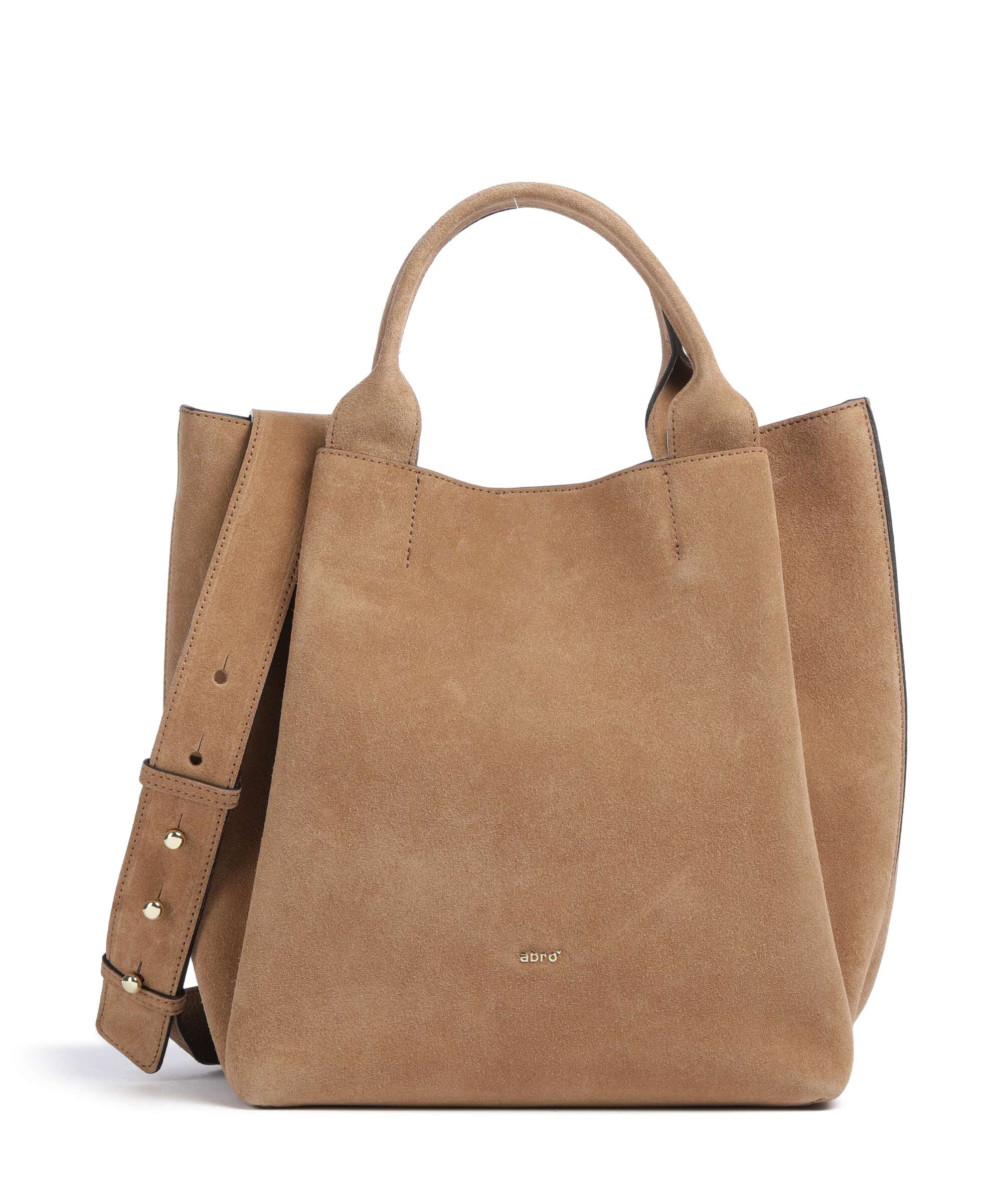 Abro Suede Essential Medium Handbag cappuccino