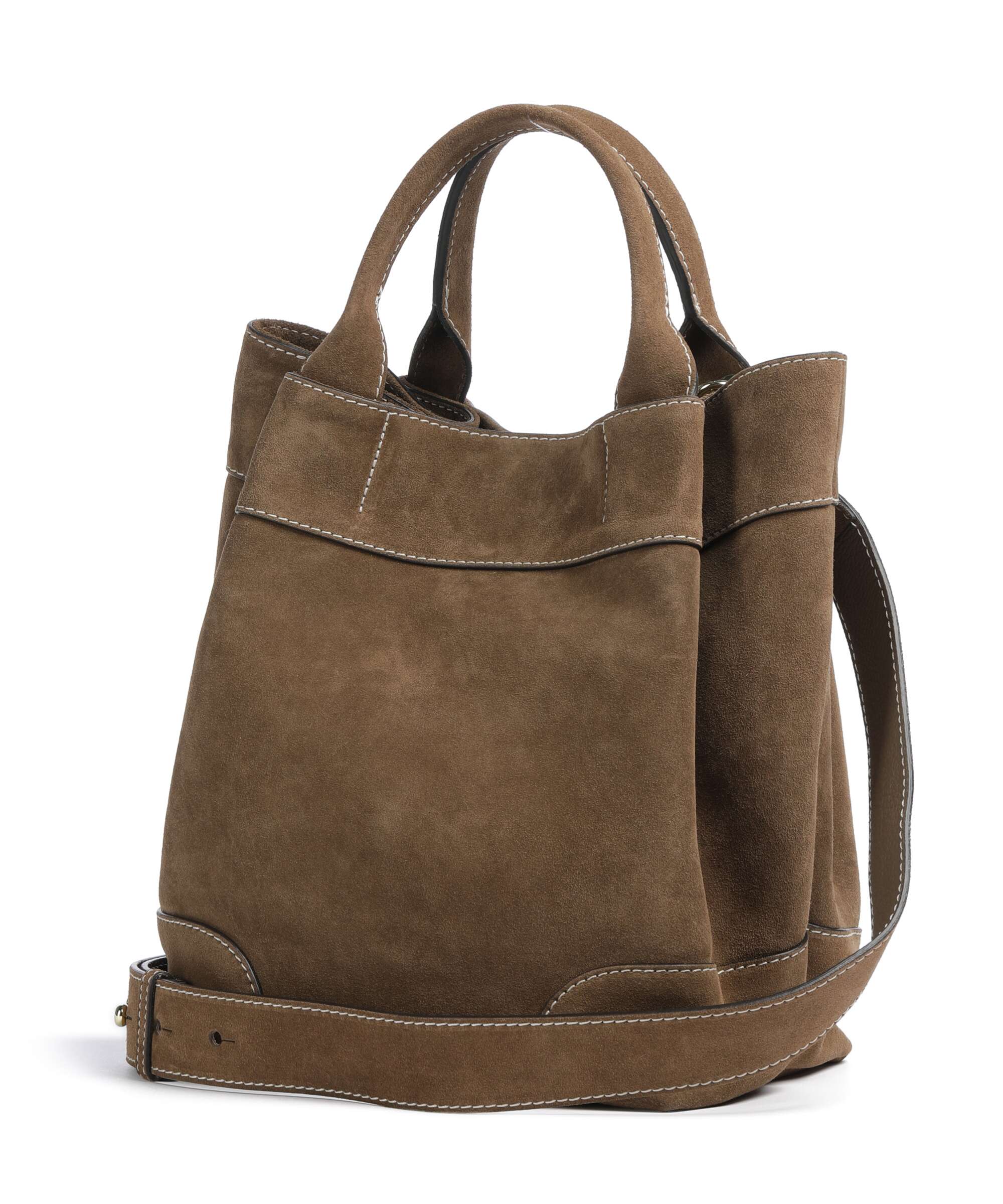 Abro Suede Essential Medium Handbag khaki