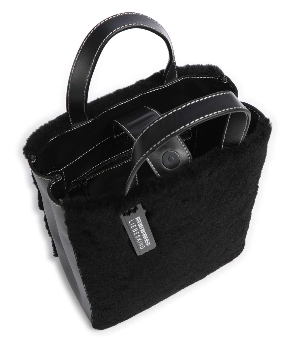 Liebeskind Paper Bag Shearling S Handbag black