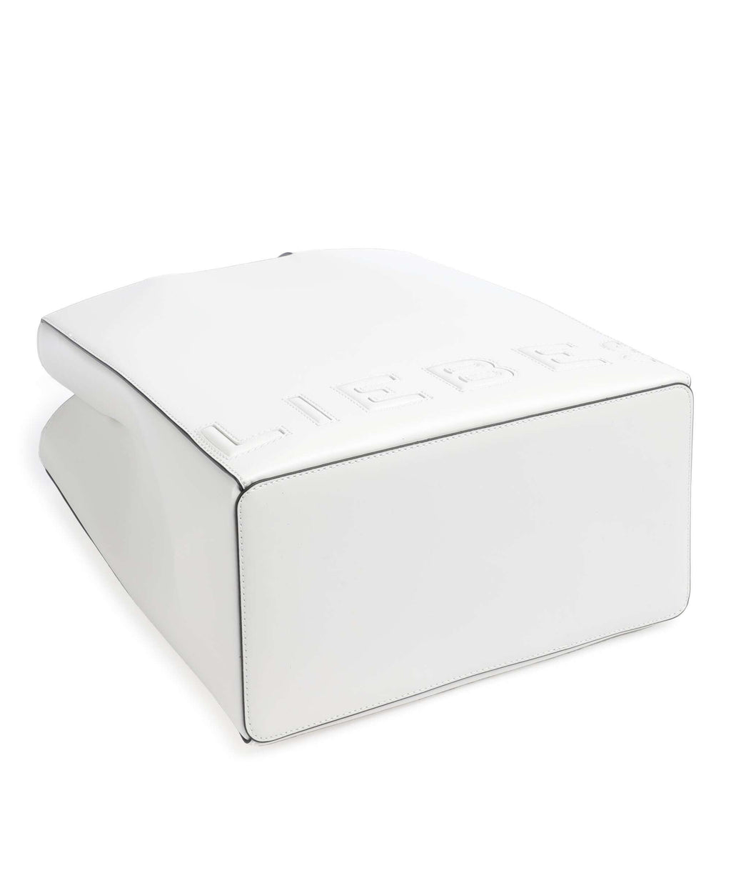 Liebeskind Paper Bag Logo Carter M Handbag offwhite
