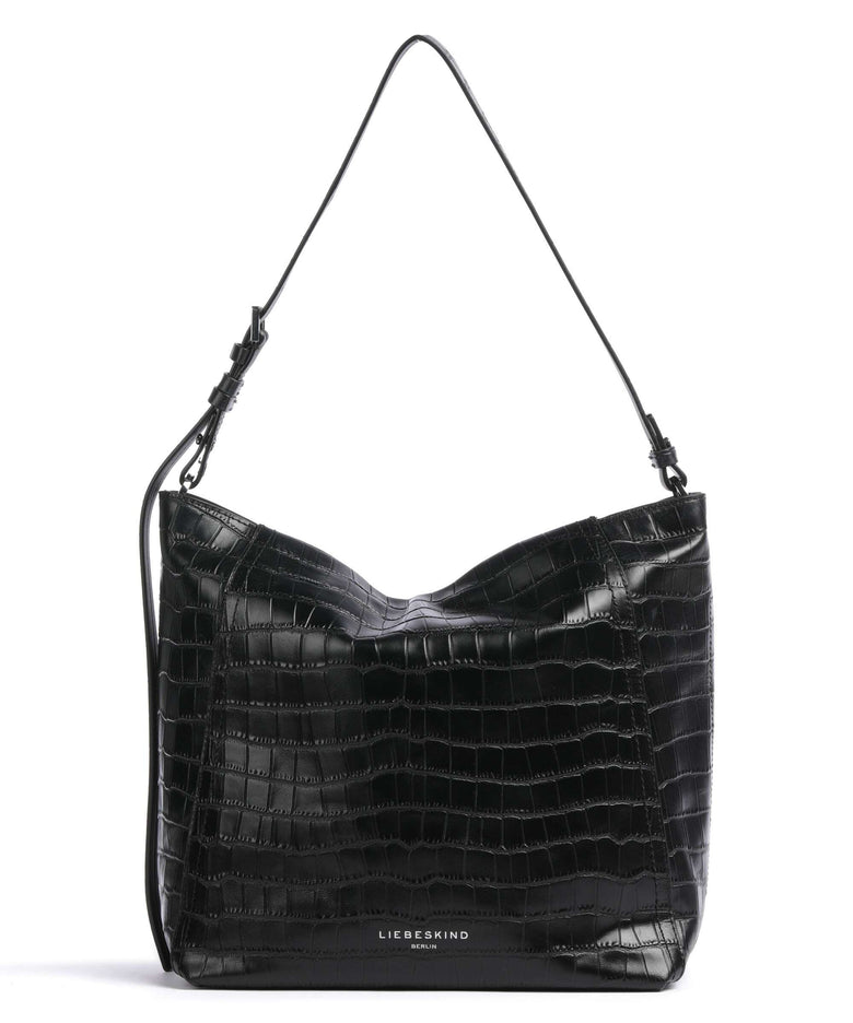 Liebeskind Chudy Croco M Hobo bag black