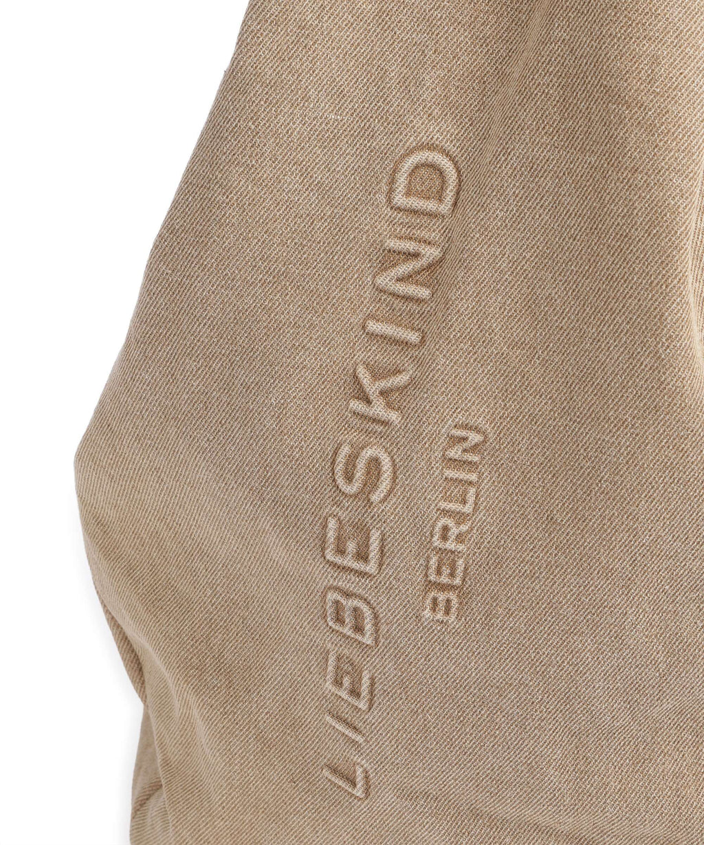 Liebeskind Farrah Denim L Hobo bag beige