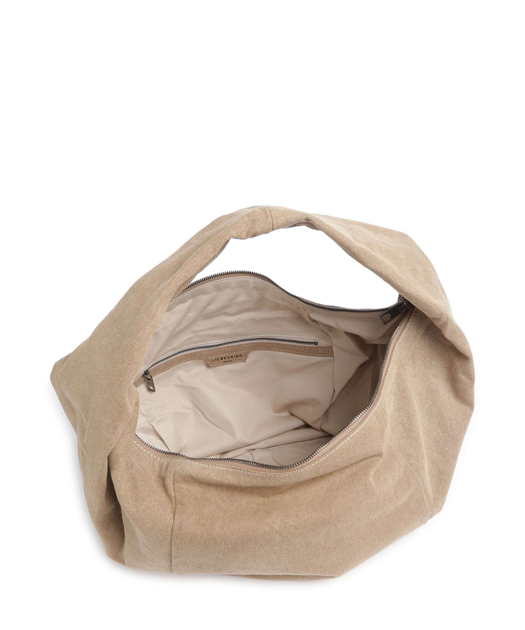 Liebeskind Farrah Denim L Hobo bag beige