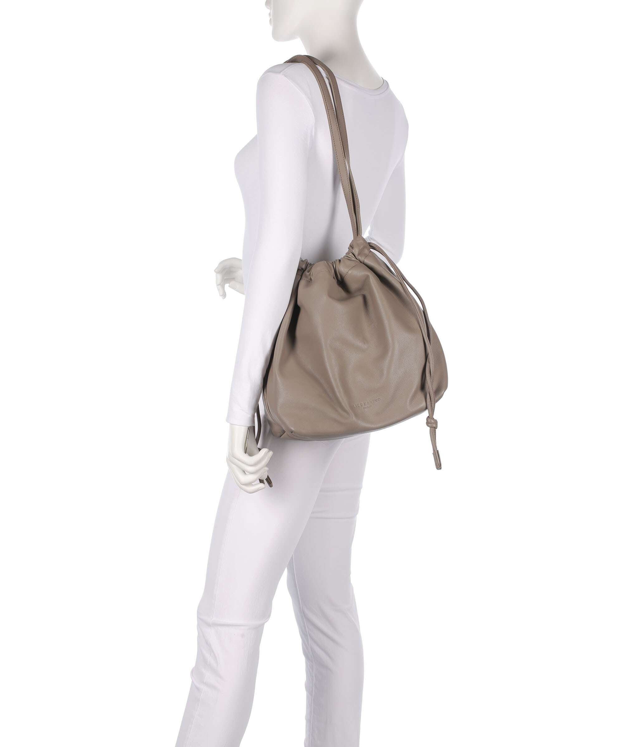Liebeskind Lya Sheep Natural M Bucket bag neutral grey