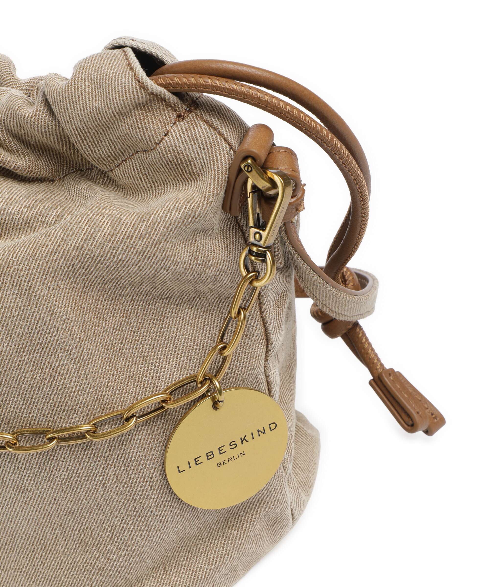 Liebeskind Lya II Denim S Bucket bag beige