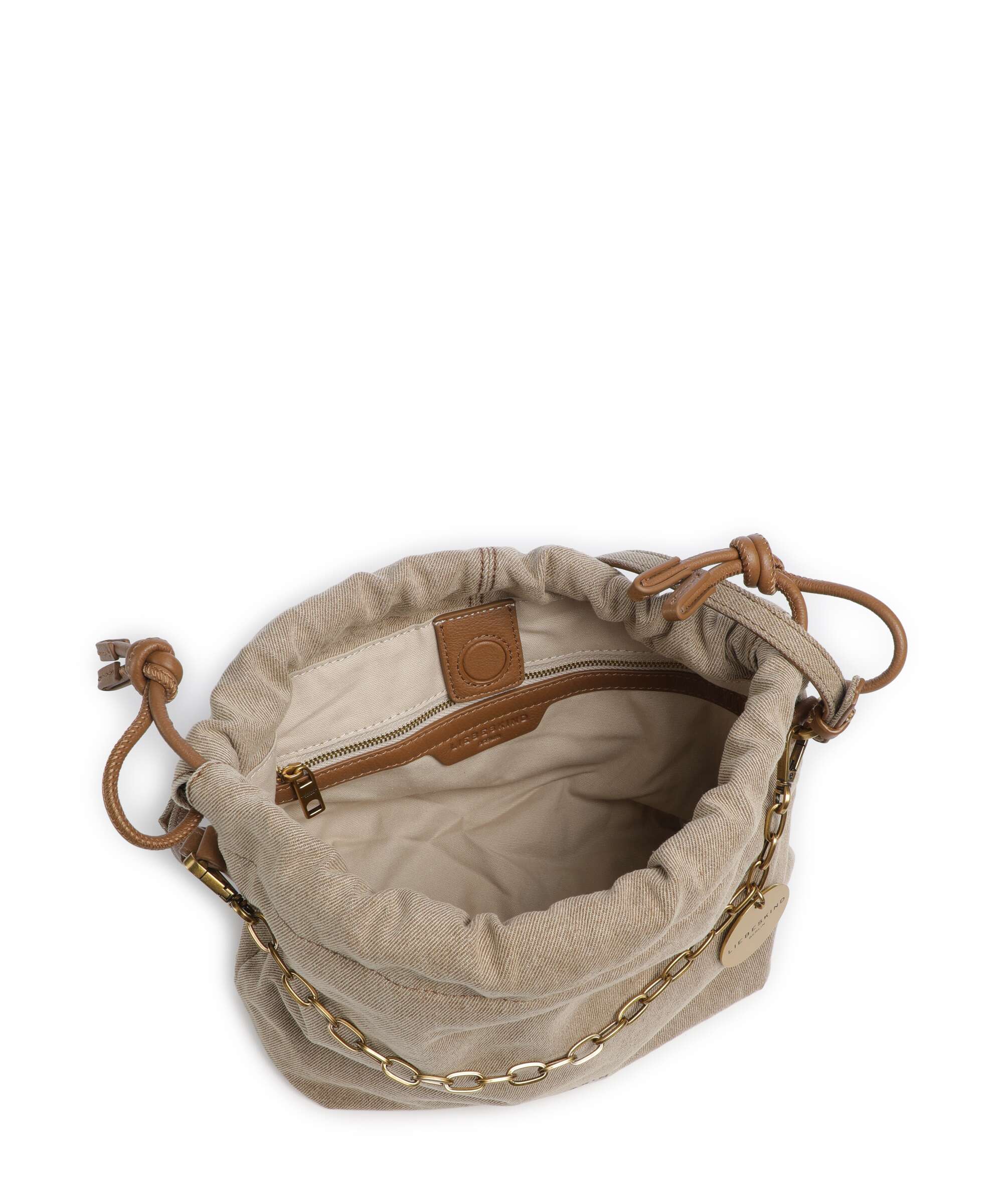 Liebeskind Lya II Denim S Bucket bag beige
