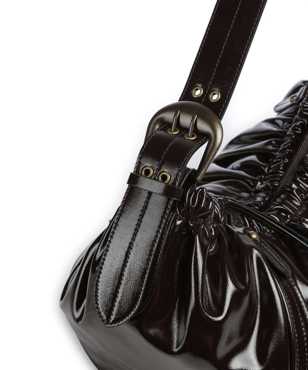 Liebeskind Faye Shiny L Hobo bag deep soil