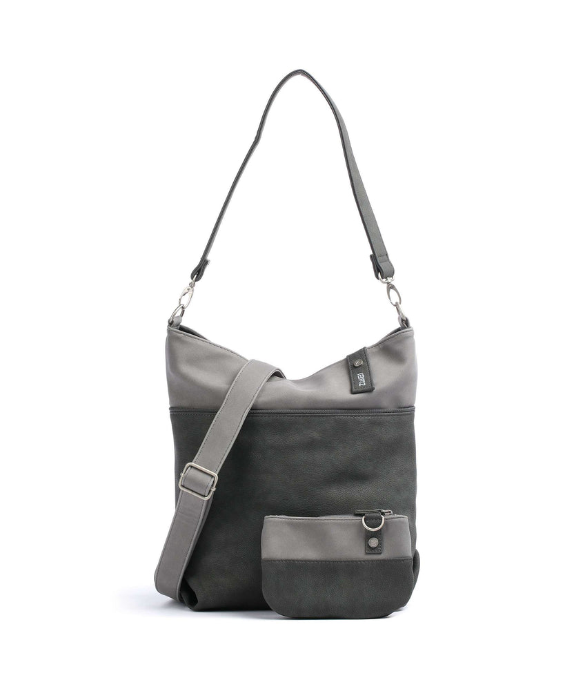 Zwei Jana J12 Hobo bag nubuk stone