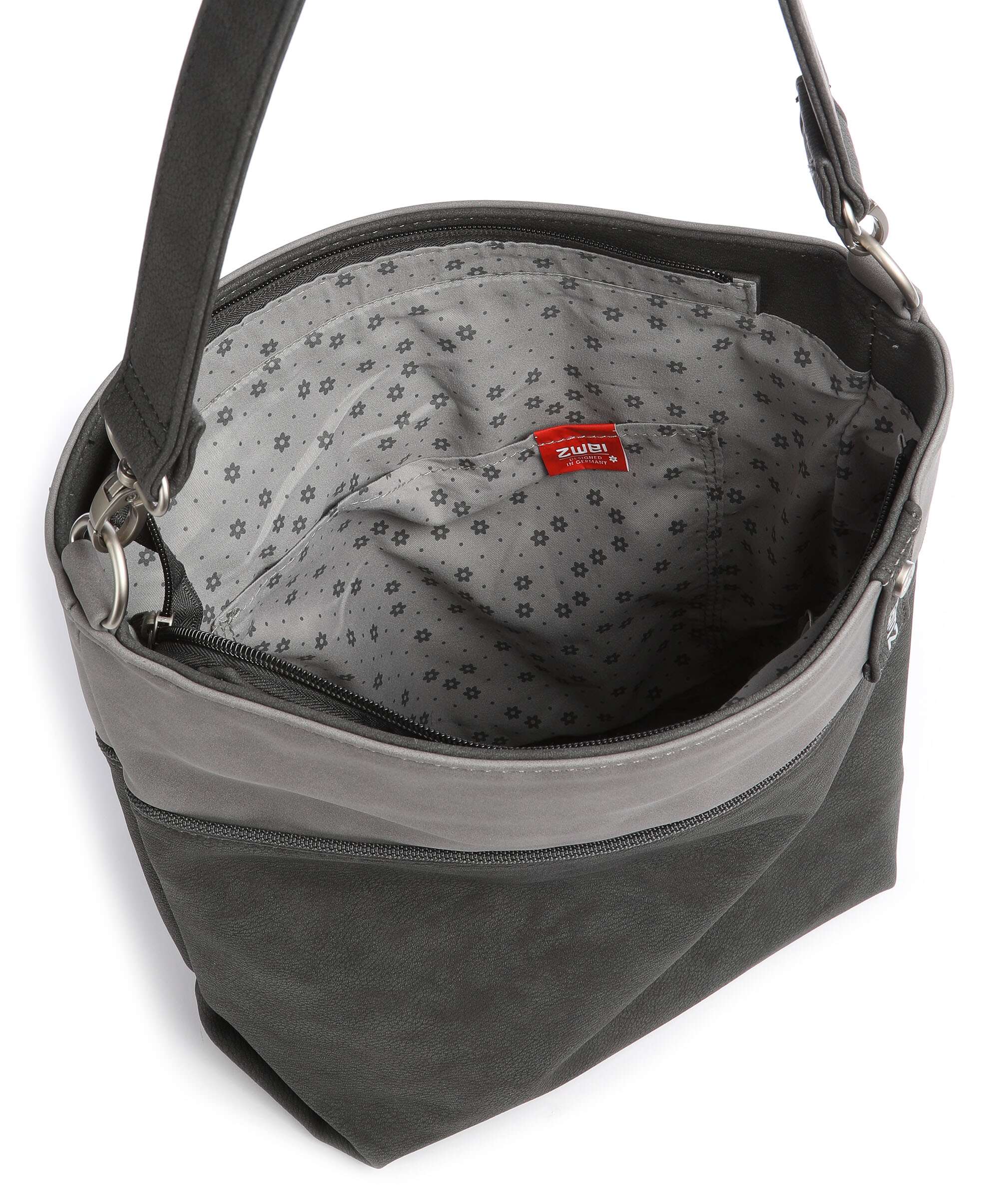 Zwei Jana J12 Hobo bag nubuk stone