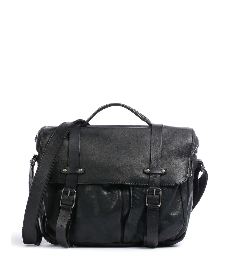 Aunts & Uncles Barbershop Bandholz Messenger bag charcoal black