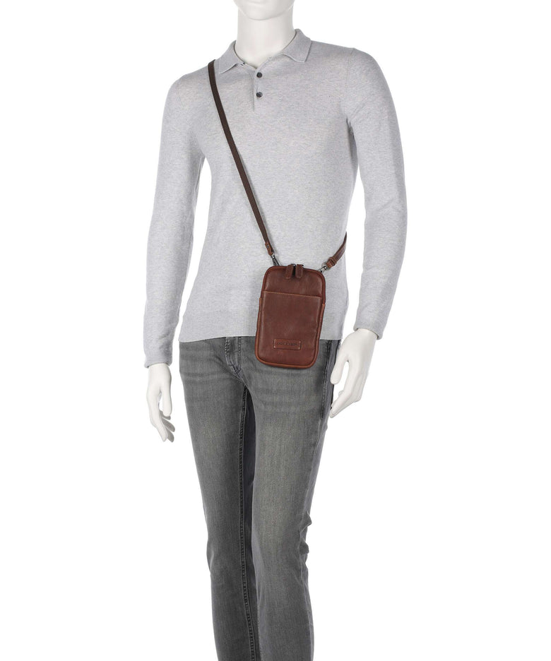 Jack Kinsky Porto 10 Phone bag cognac