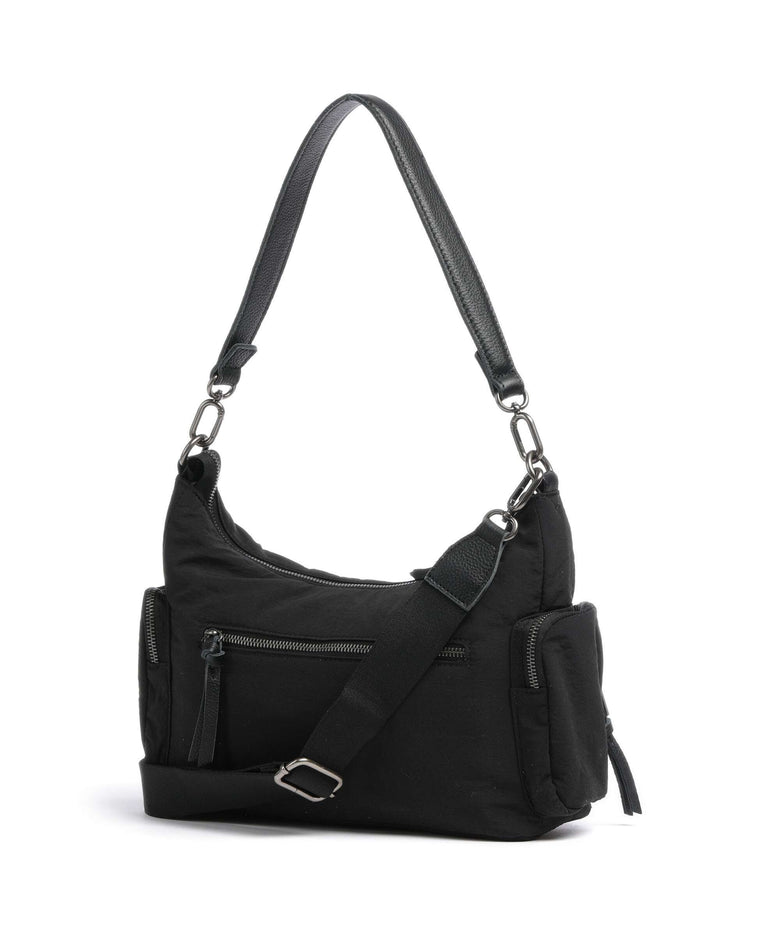 FredsBruder Friends for life Hobo bag black