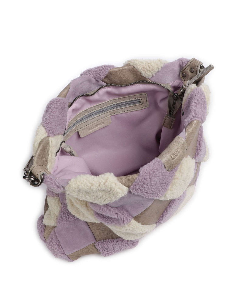 FredsBruder Check My Bag Hobo bag lavender teddy mix
