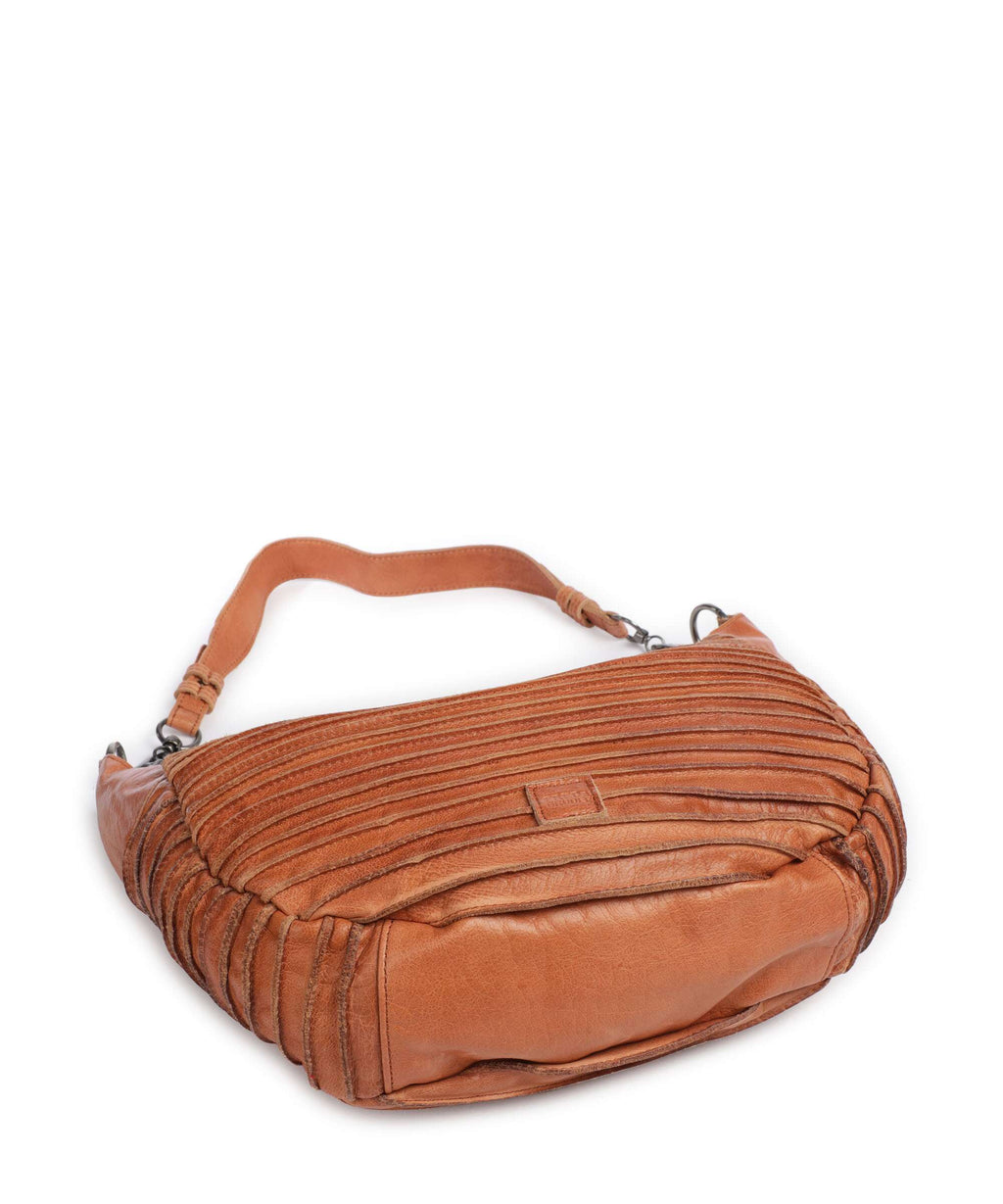 FredsBruder Bestseller Riffel Flowow Hobo bag dark caramel
