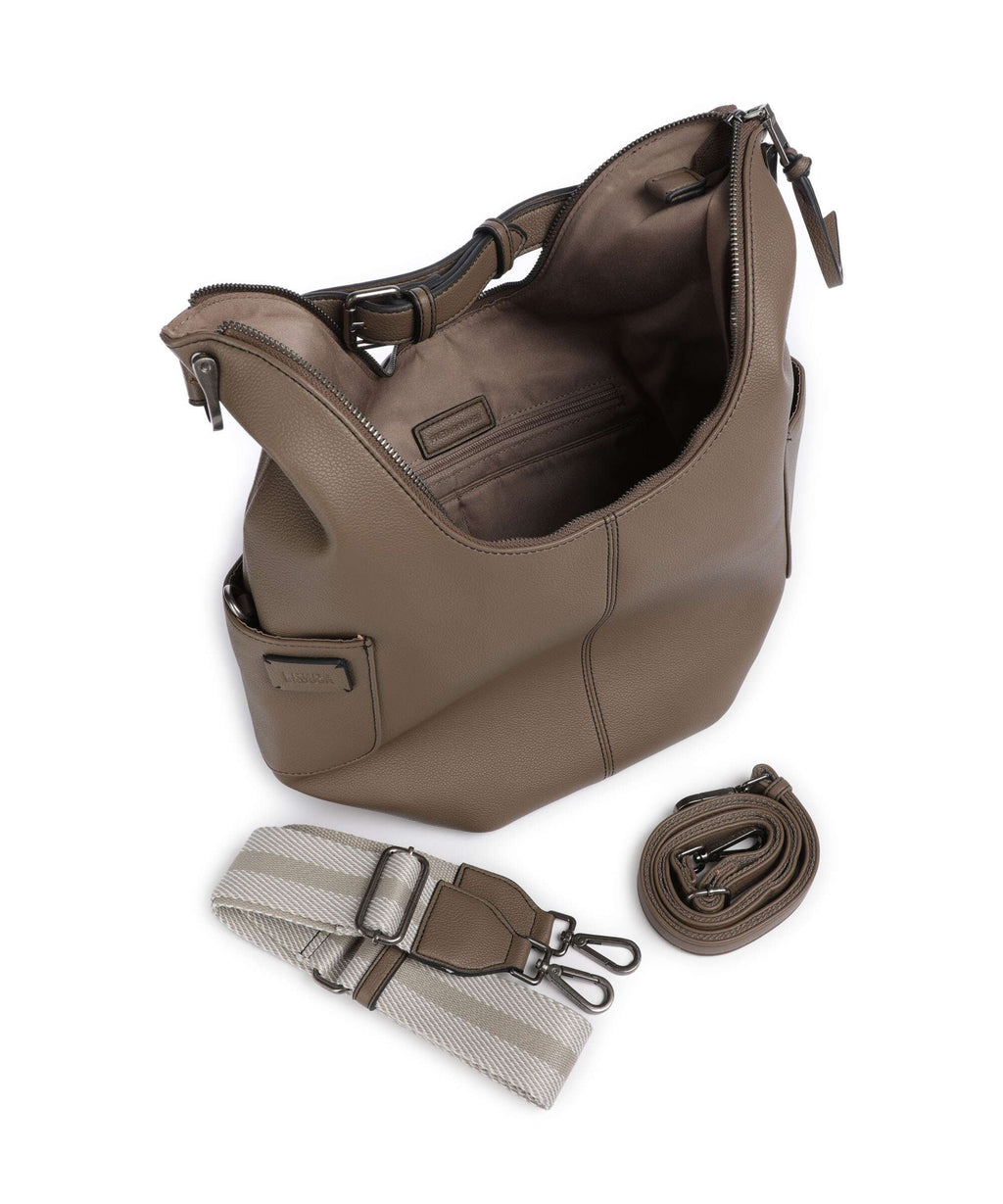 FredsBruder Bestie Round Hobo bag olive