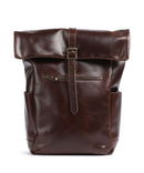 Buckle & Seam Crazy Horse Norman Mochila Rolltop brown/blue