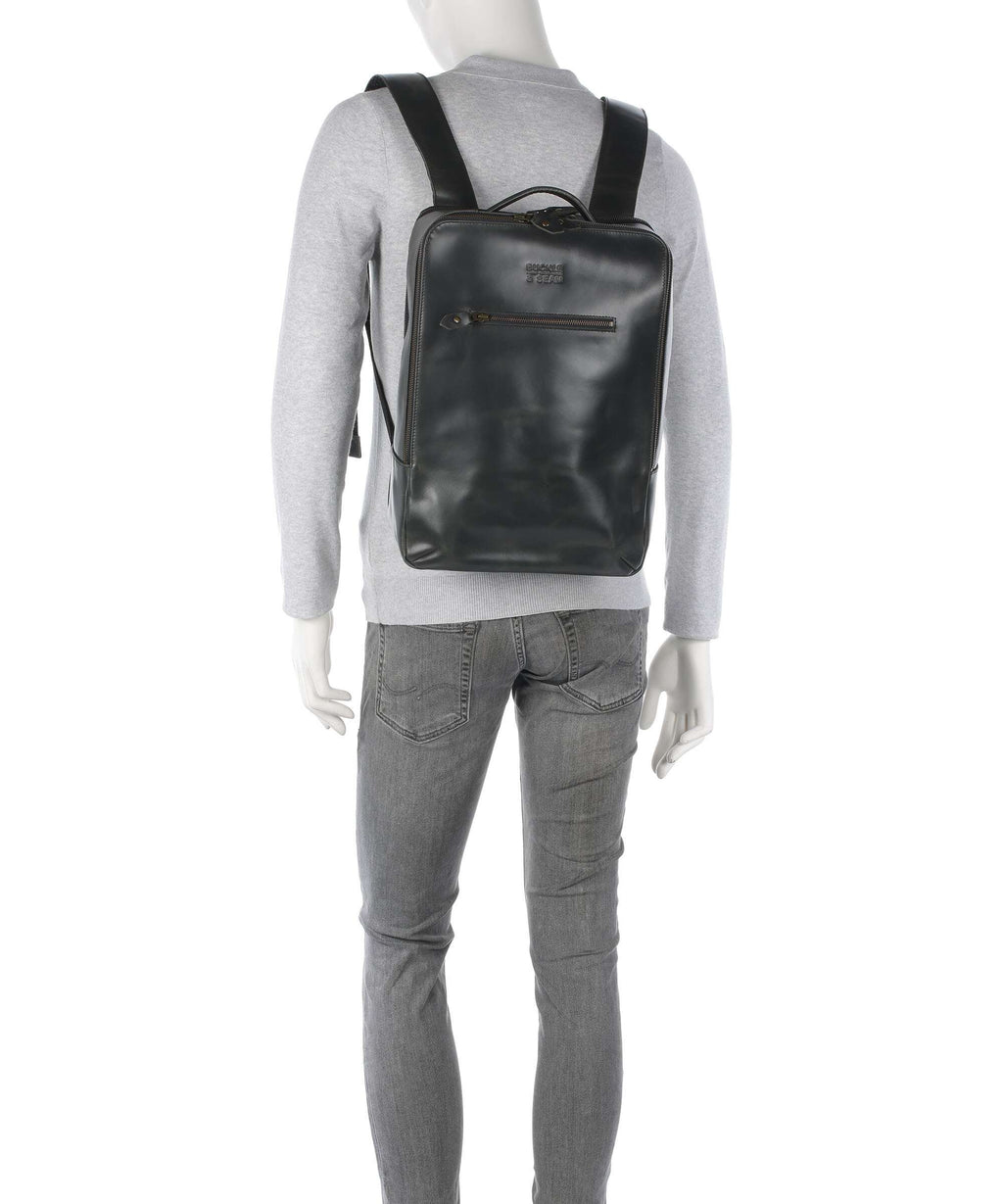 Buckle & Seam Crazy Horse Leon Backpack grey