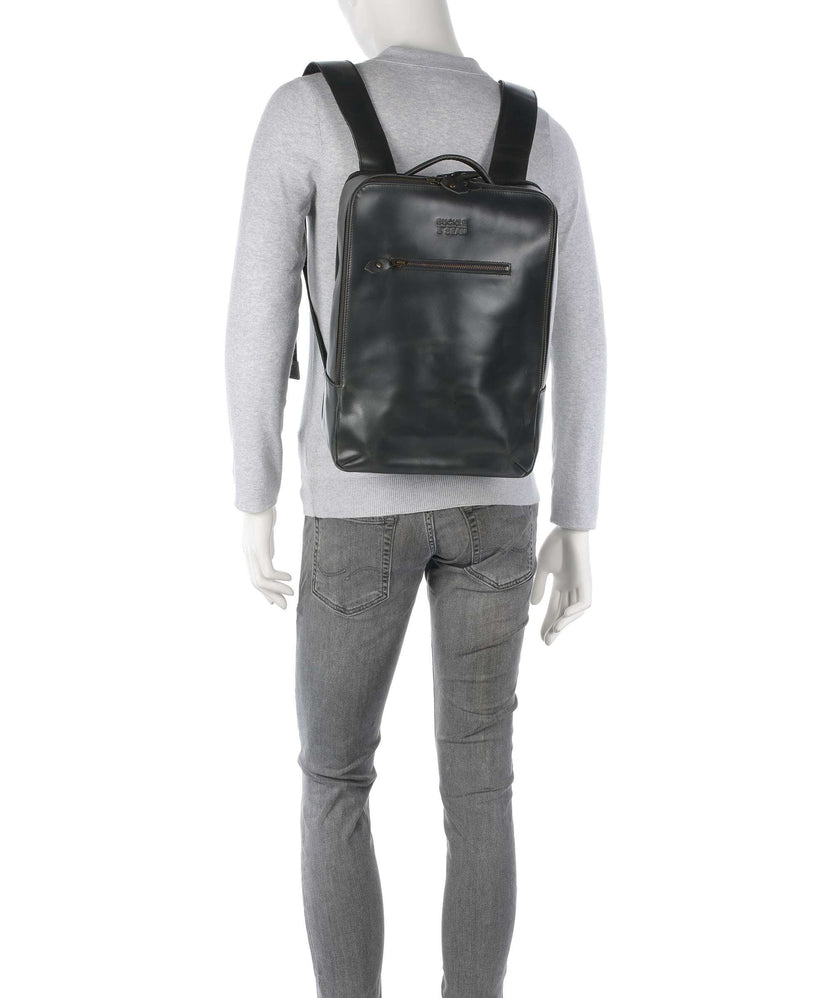 Buckle & Seam Crazy Horse Leon Backpack grey