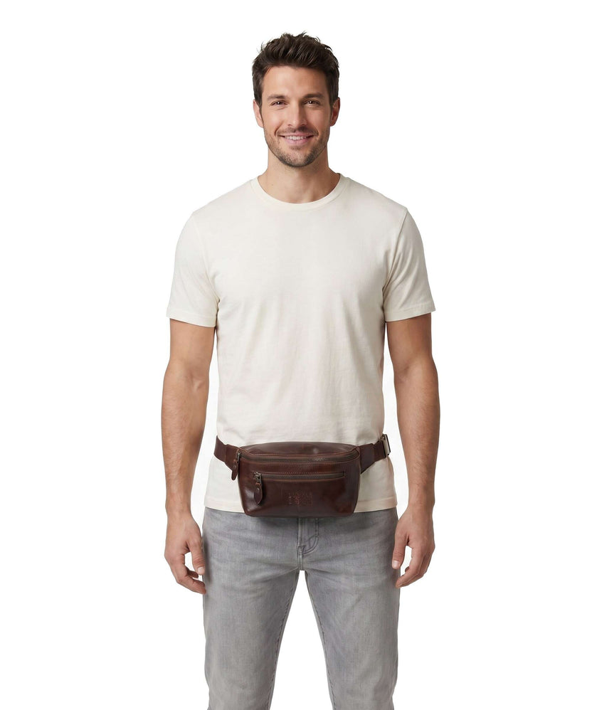 Buckle & Seam Crazy Horse Dash Fanny pack brown
