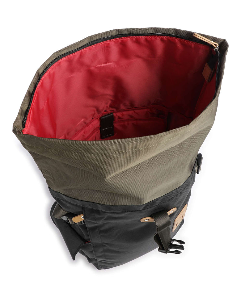Harvest Label Norikura Two-Tone Rolltop backpack black/olive