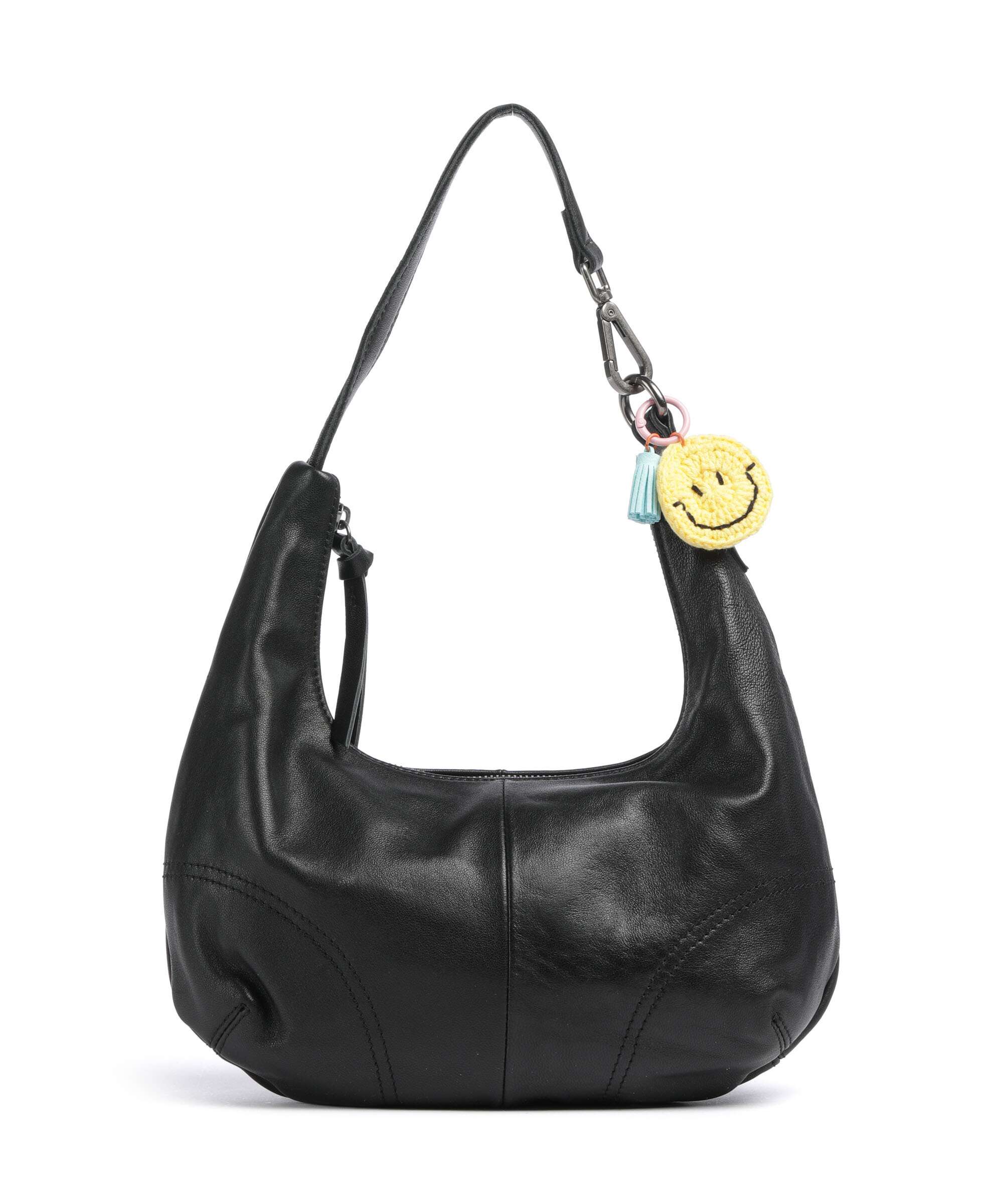 FredsBruder Take A Smile Midi Hobo bag black