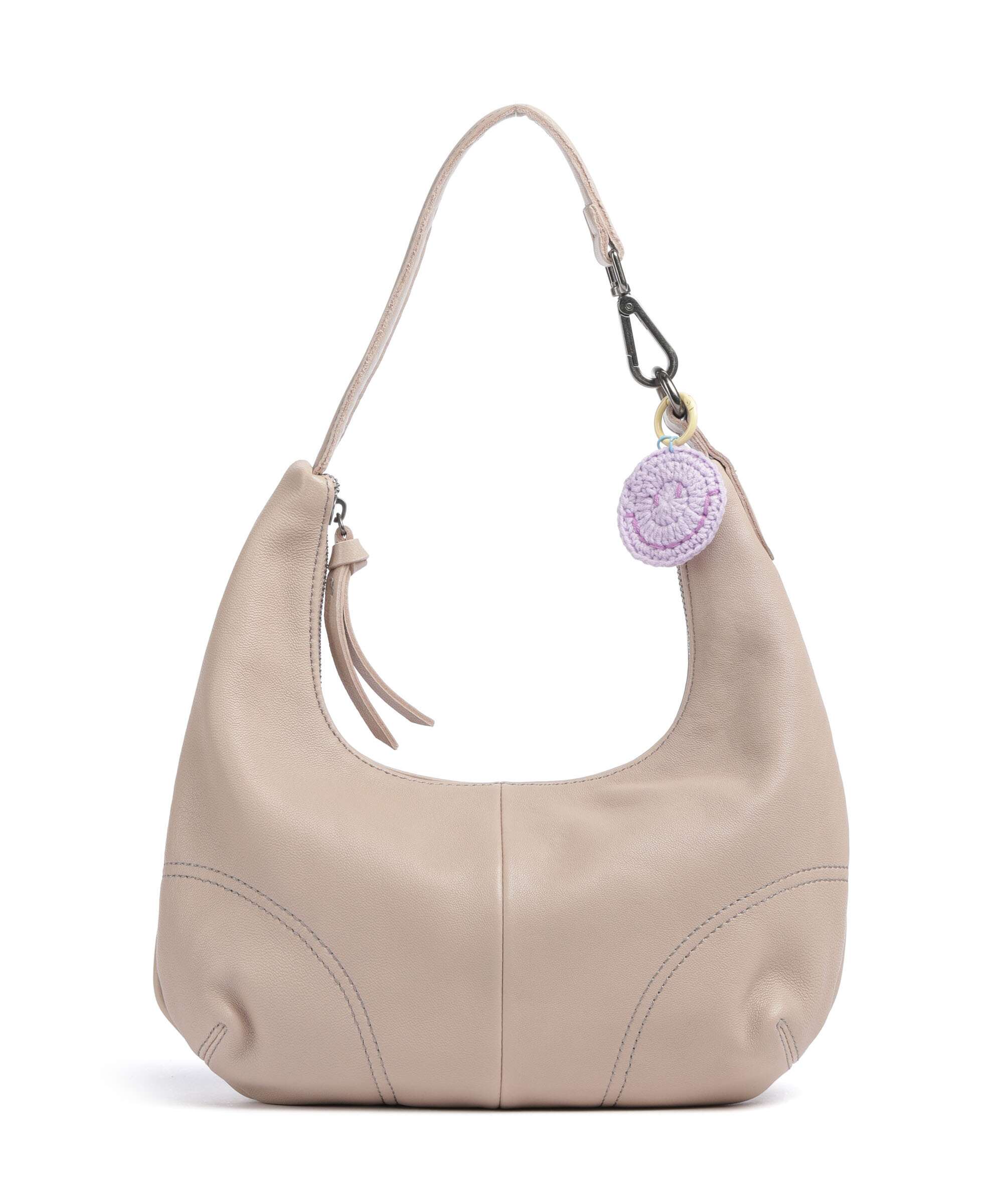 FredsBruder Take A Smile Midi Hobo bag chai latte