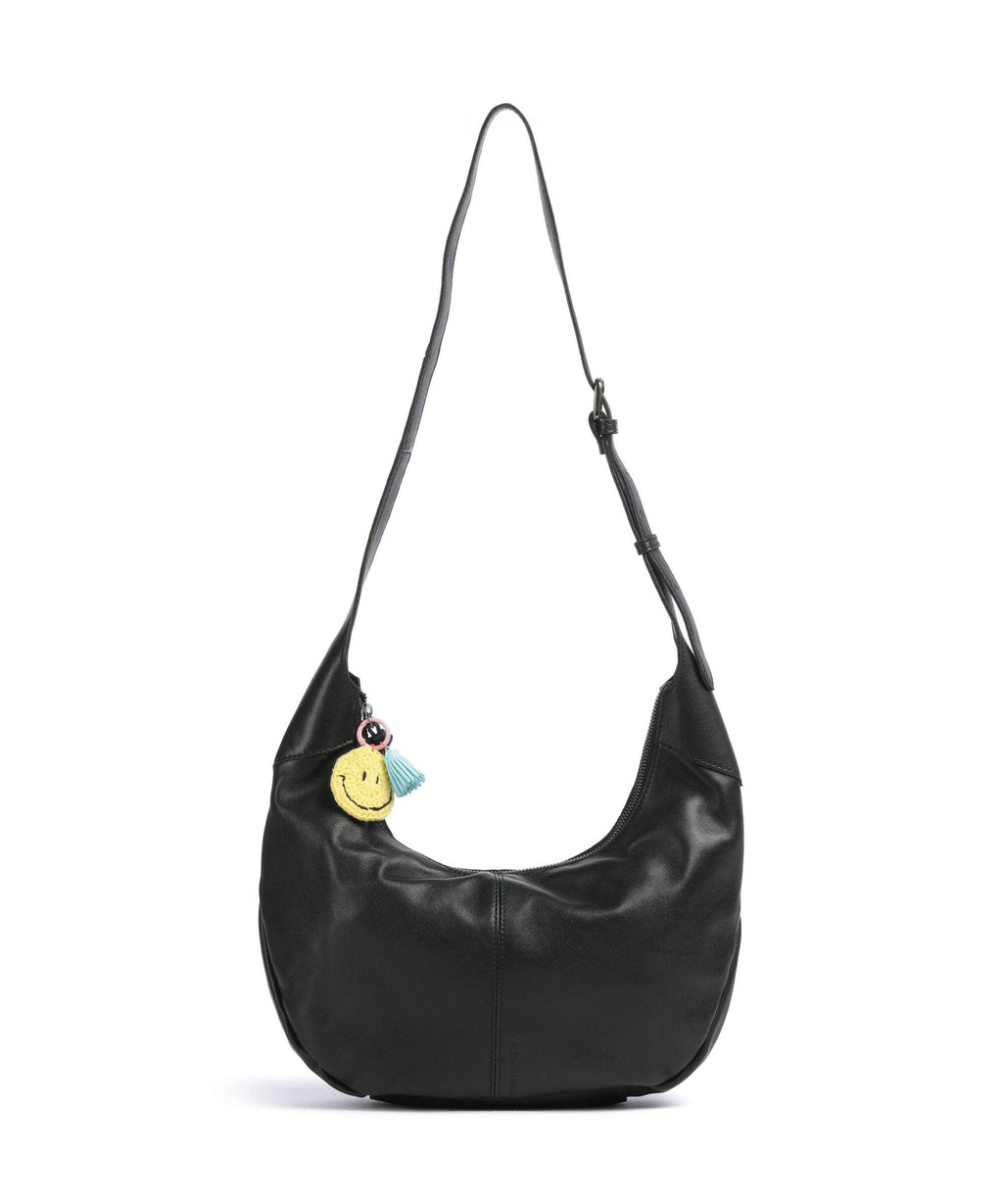 FredsBruder Take A Smile Big Hobo bag black