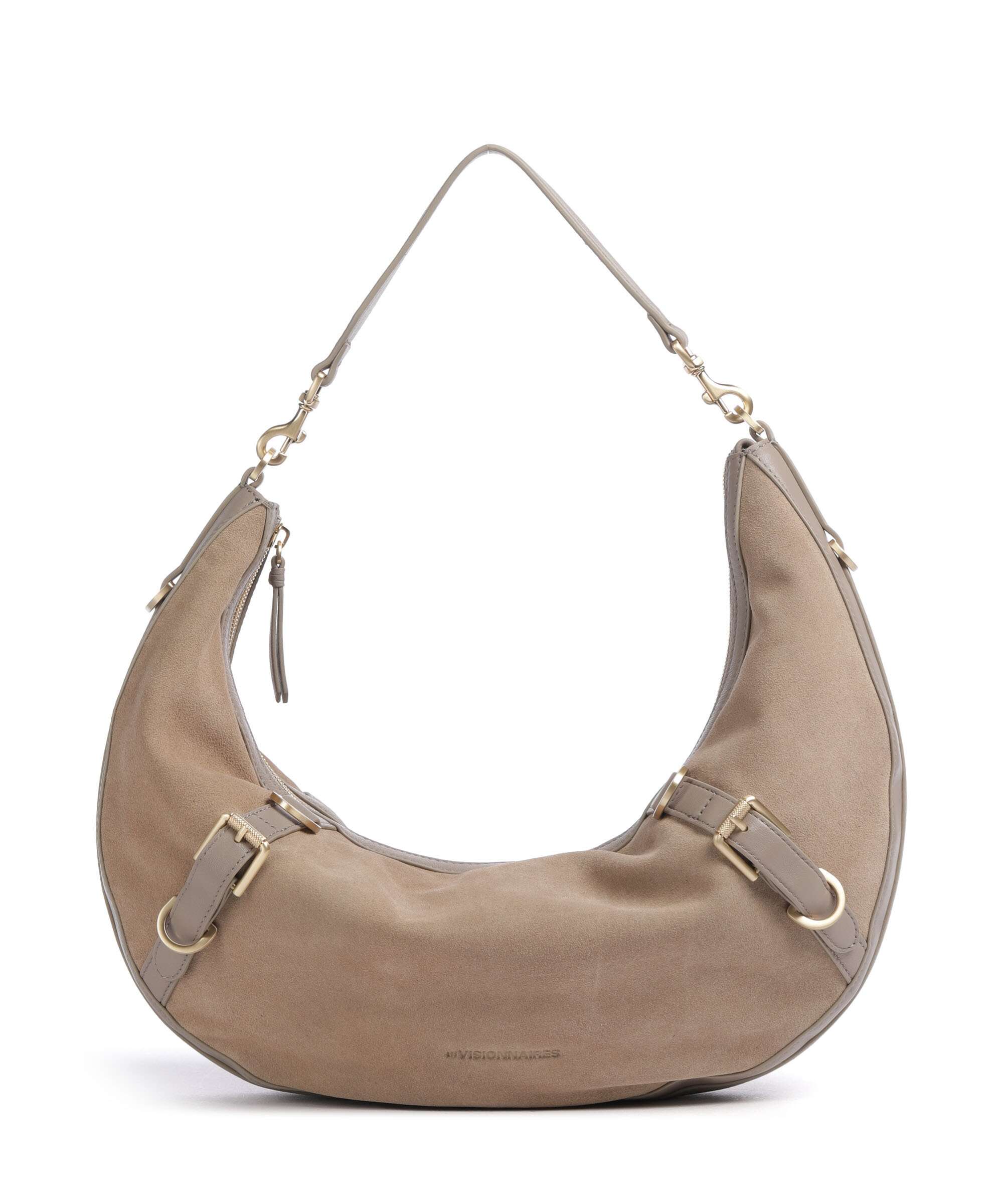 Les Visionnaires Enya Cozy Hobo bag mushroom/capuccino beige