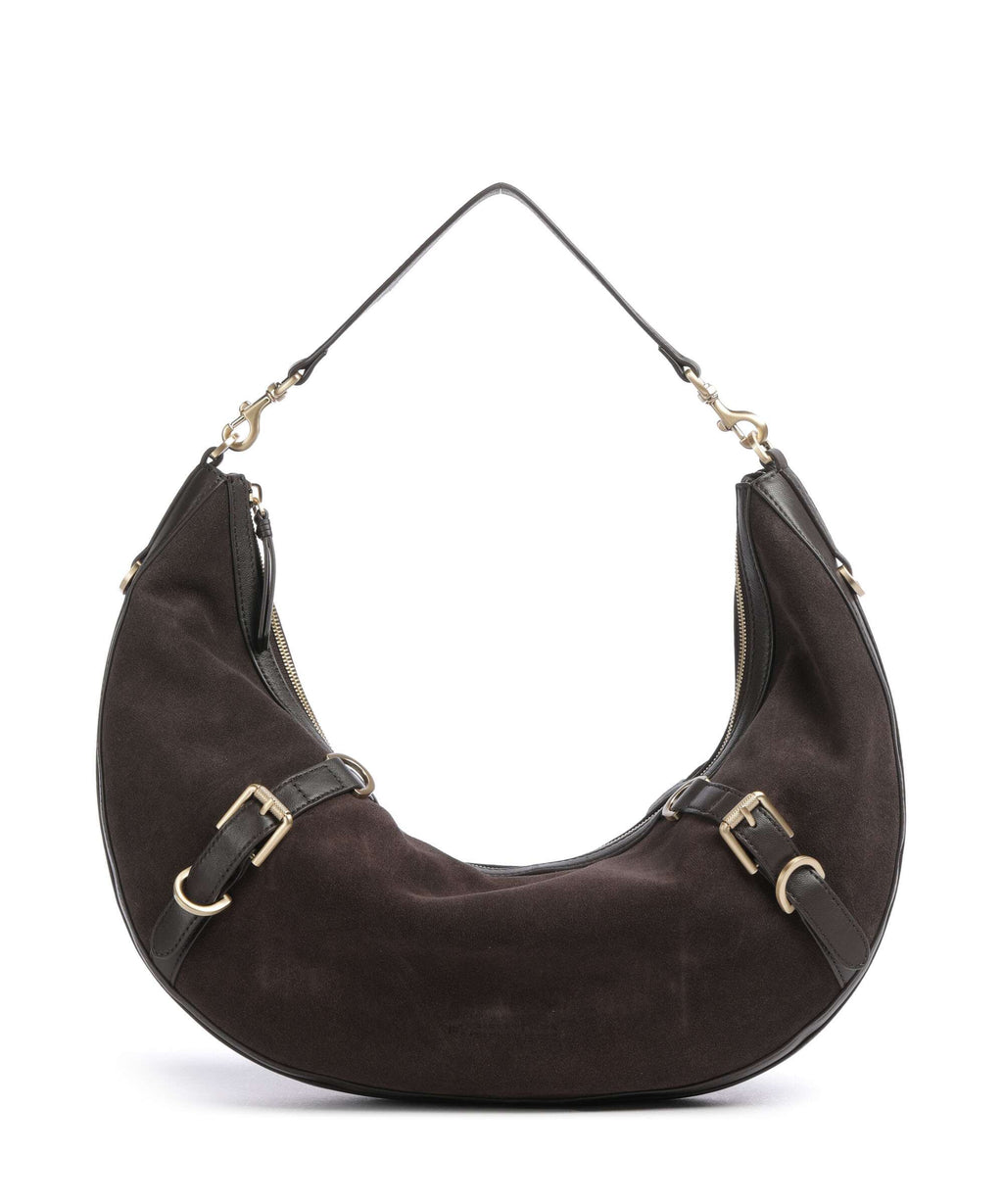 Les Visionnaires Enya Cozy Hobo bag chocolate brown