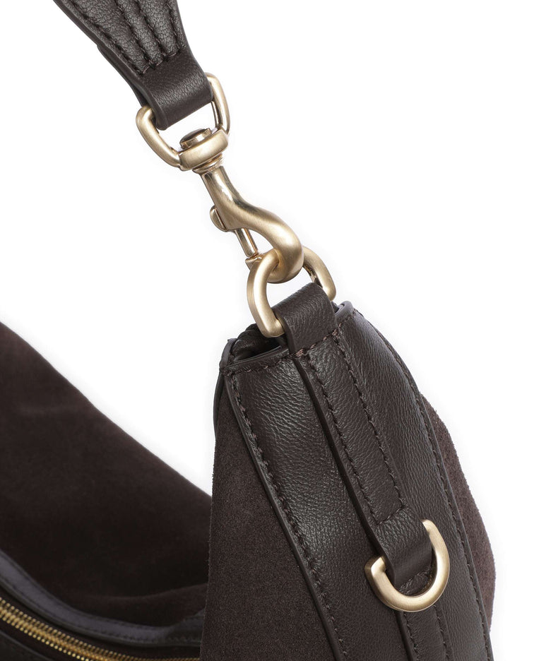 Les Visionnaires Enya Cozy Hobo bag chocolate brown