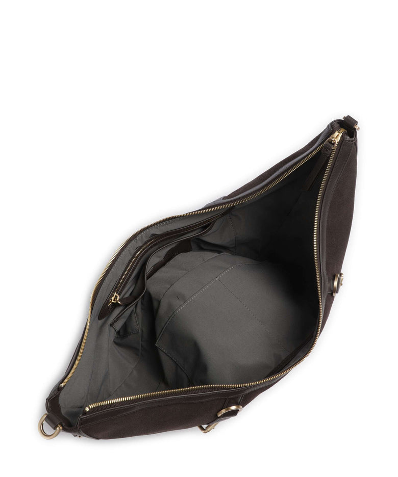 Les Visionnaires Enya Cozy Hobo bag chocolate brown