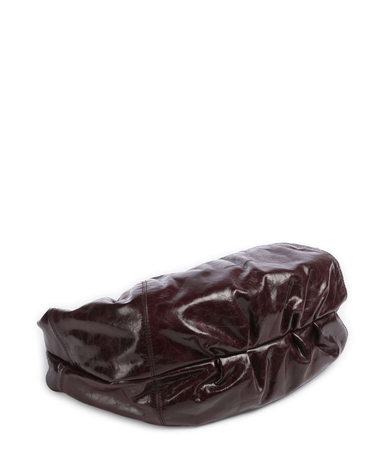 Les Visionnaires Greta Icon Crinkle Hobo bag bordeaux red