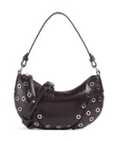 Les Visionnaires Enya Rivet Glossy Mini Bolsa tiracolo aubergine