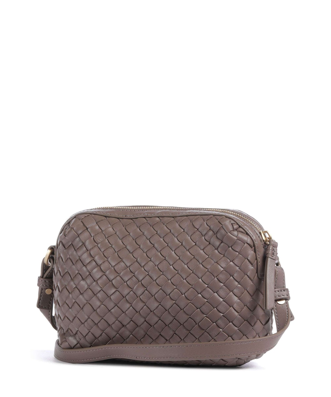 Les Visionnaires Lynn Weave Silky Crossbody bag taupe brown