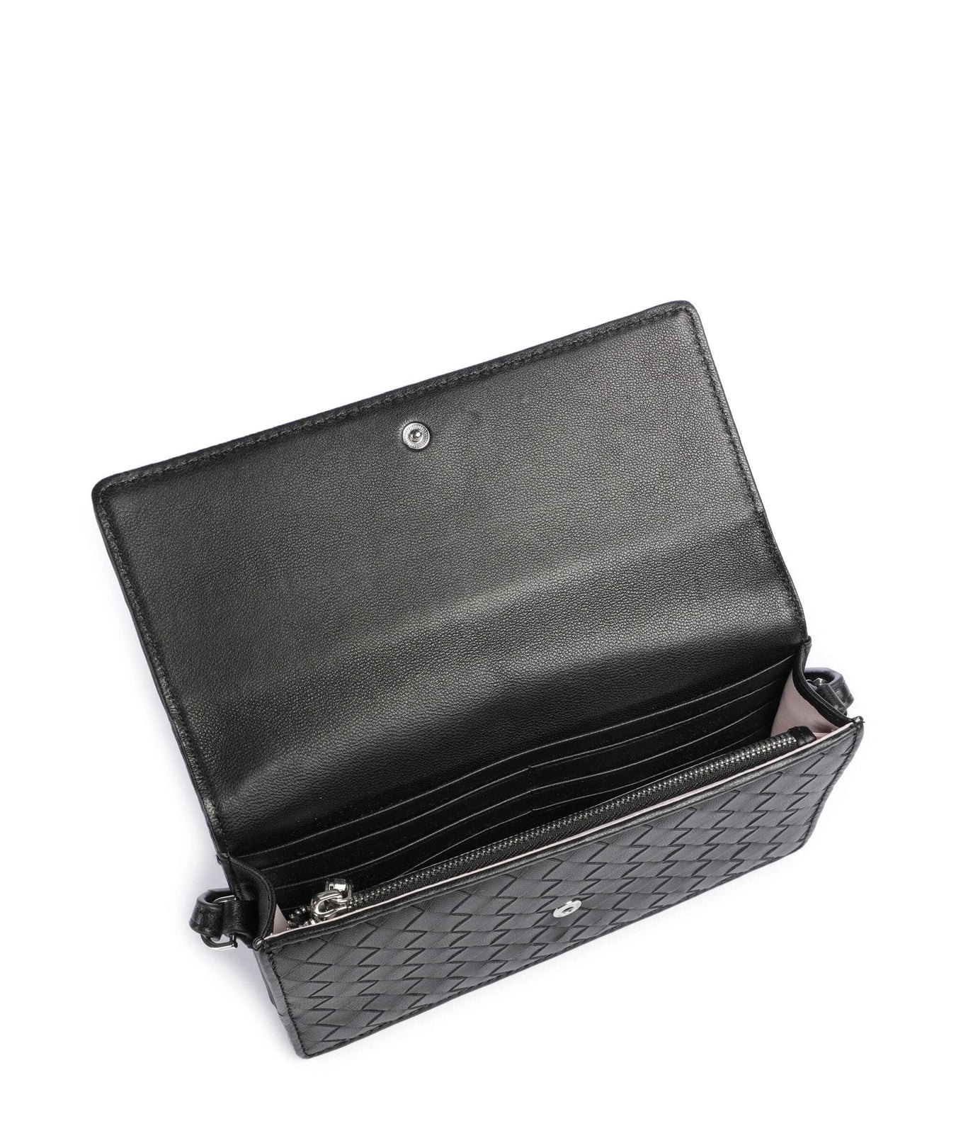 Les Visionnaires Brit Weave Silky Crossbody bag black