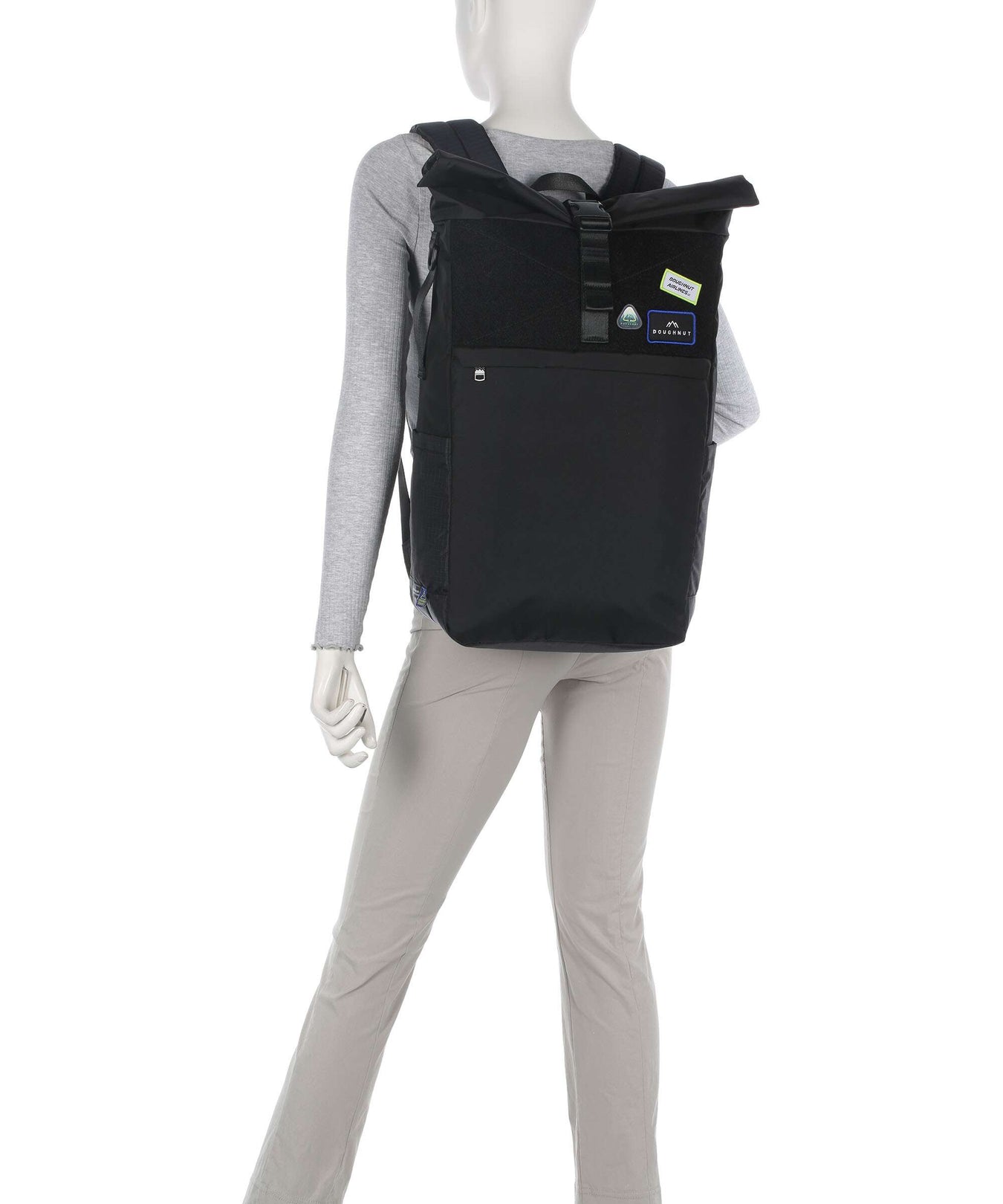 Doughnut Airlines Jetpack Rolltop backpack black