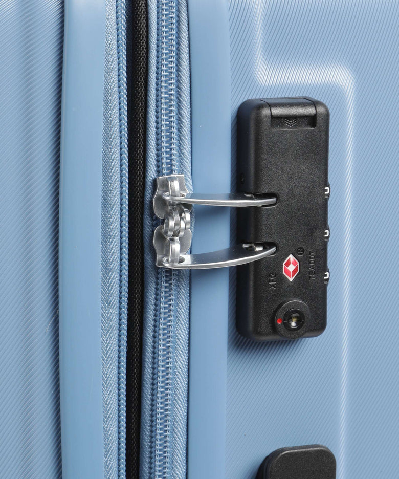 American Tourister Summer Square Spinner (4 wheels) grey blue