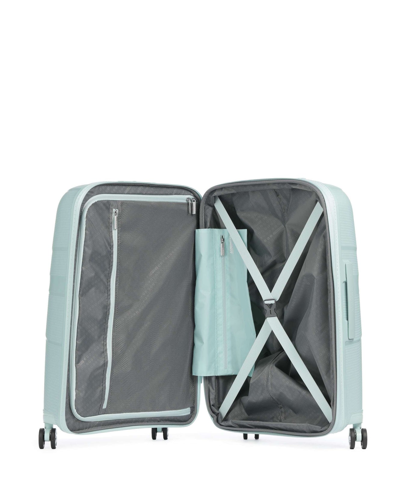 American Tourister Starvibe Spinner (4 wheels) metallic surf blue