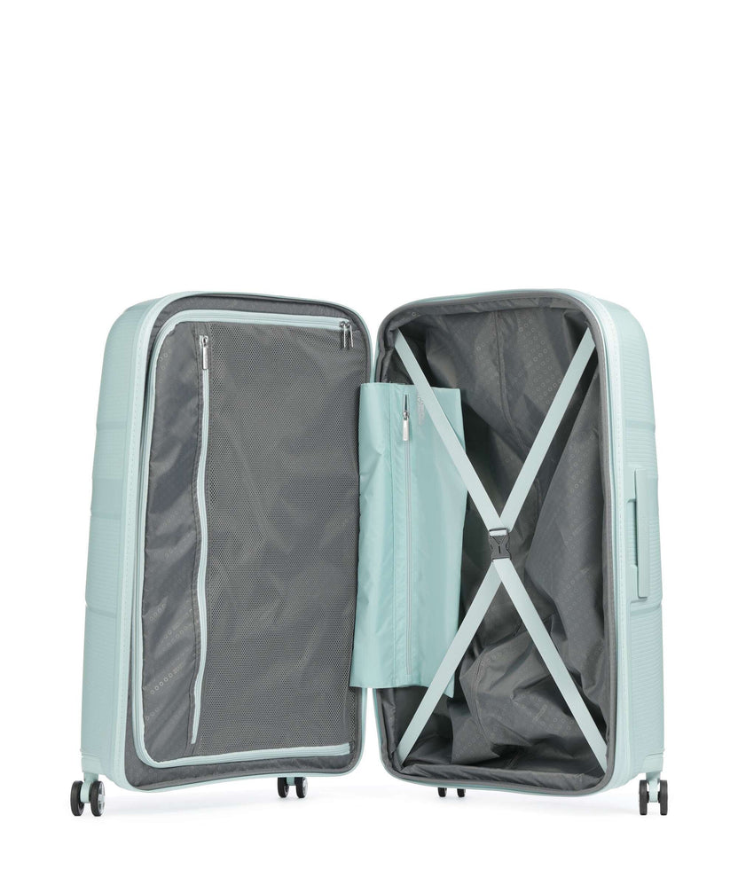 American Tourister Starvibe Spinner (4 wheels) metallic surf blue
