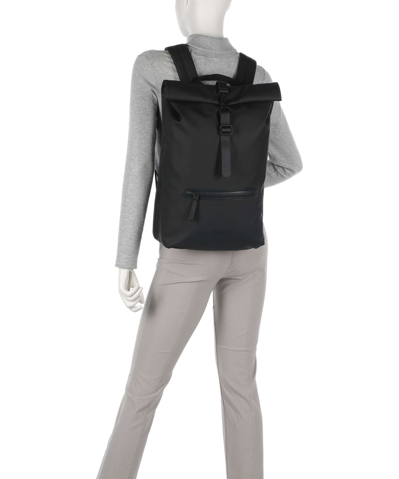 Rains Rolltop backpack black