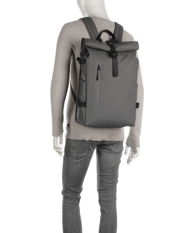 Rains Large Rolltop backpack grey
