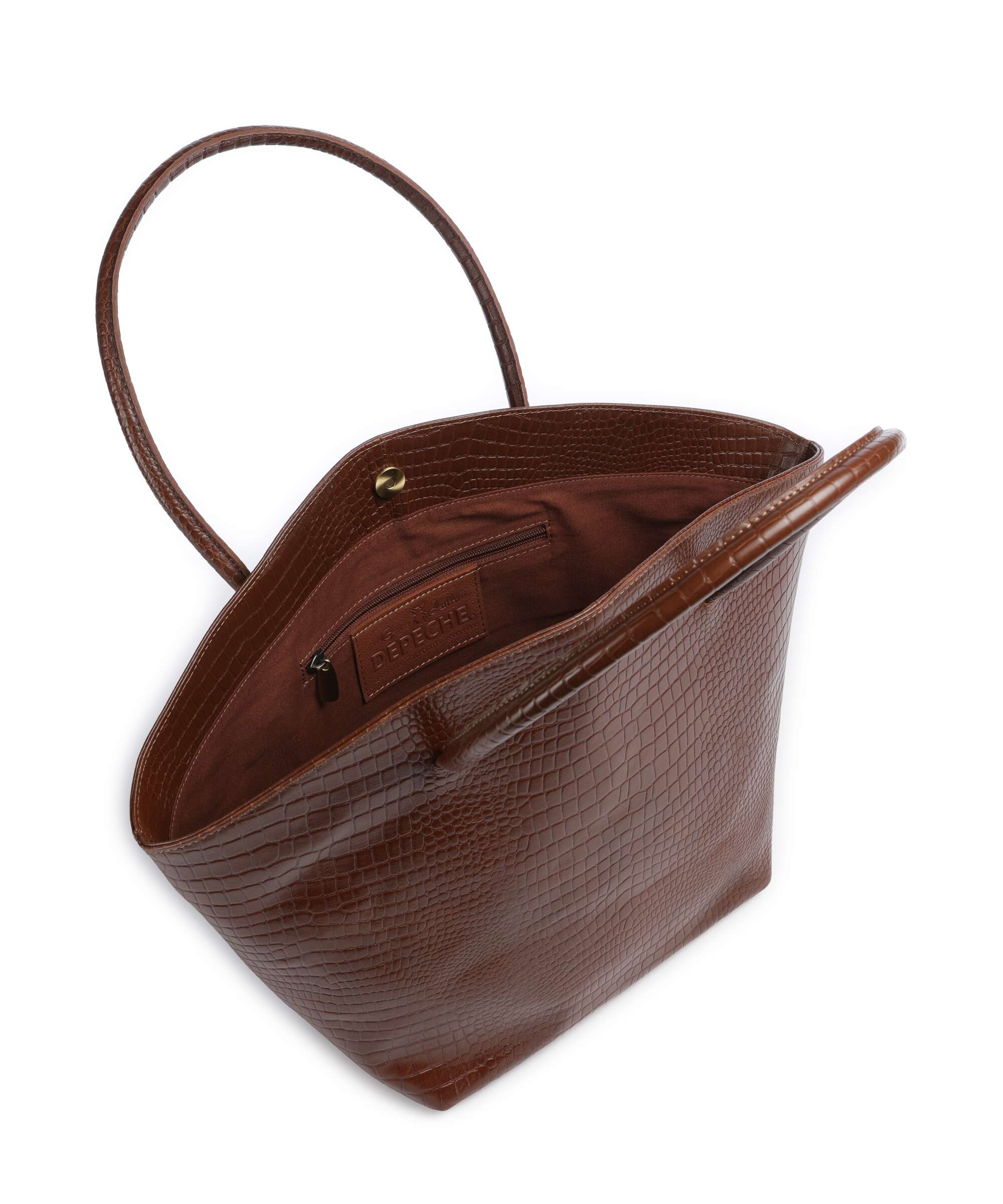Depeche Fashion Favourites Tote bag cognac croco