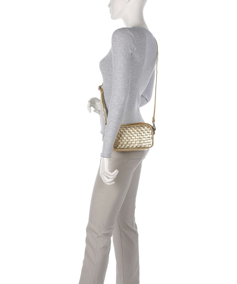 Núnoo Metallic Lyra Crossbody bag light gold