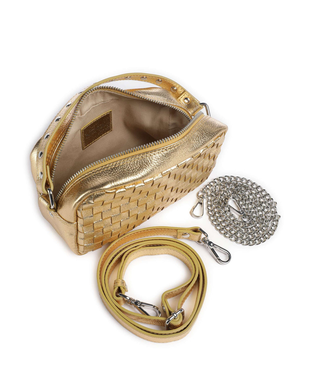 Núnoo Metallic Lyra Crossbody bag light gold