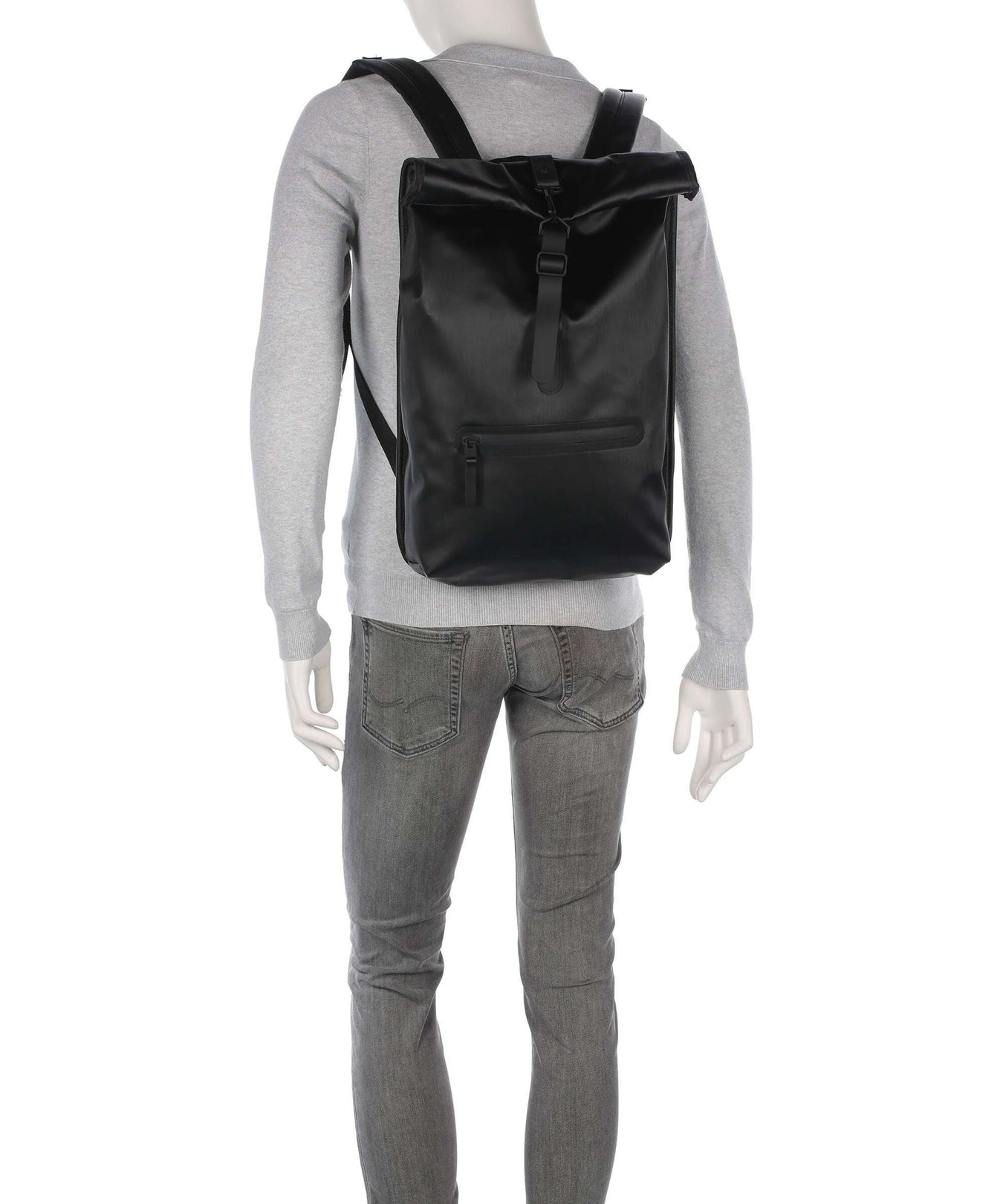 Rains Rolltop backpack black grain