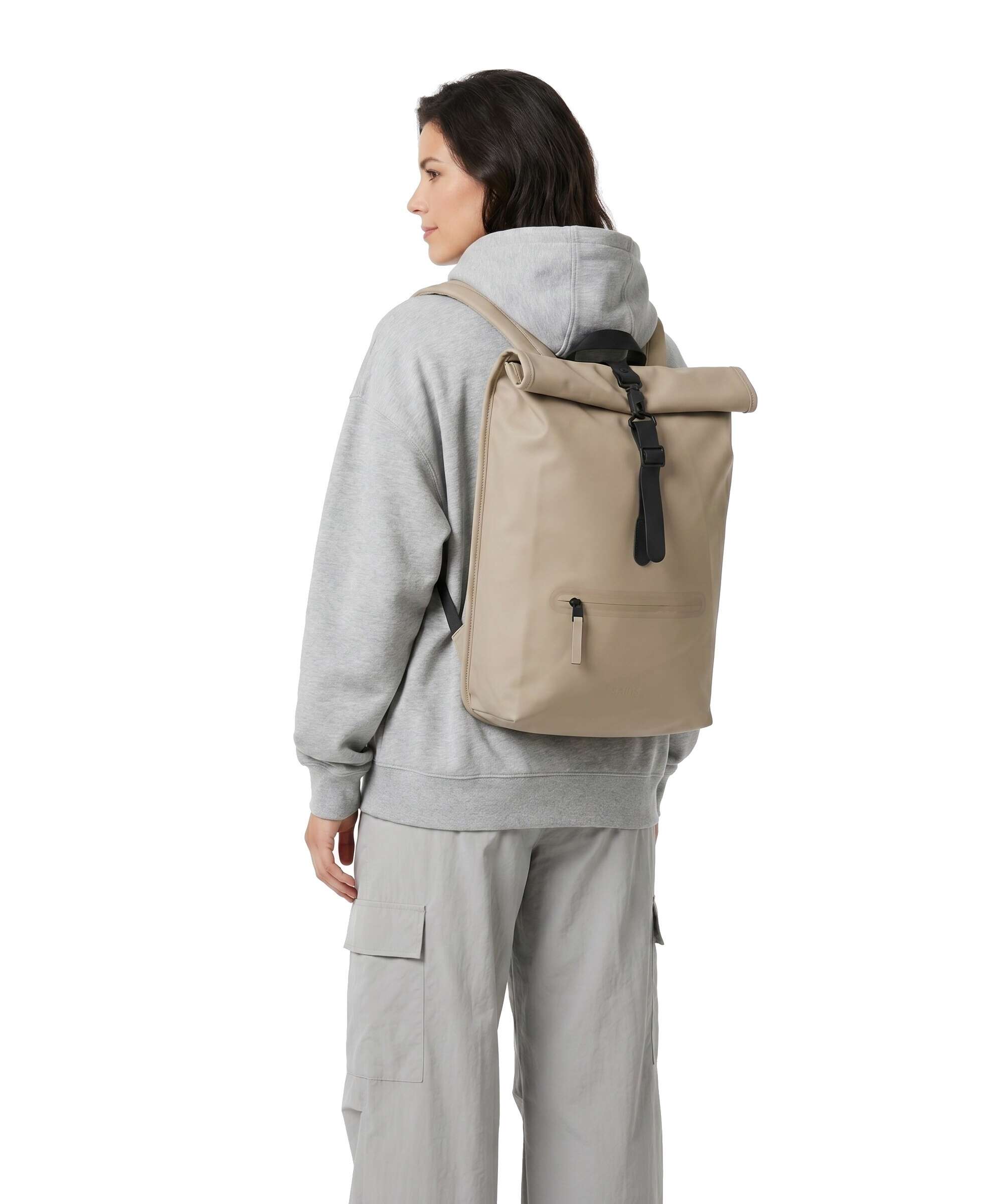 Rains Rolltop backpack beige