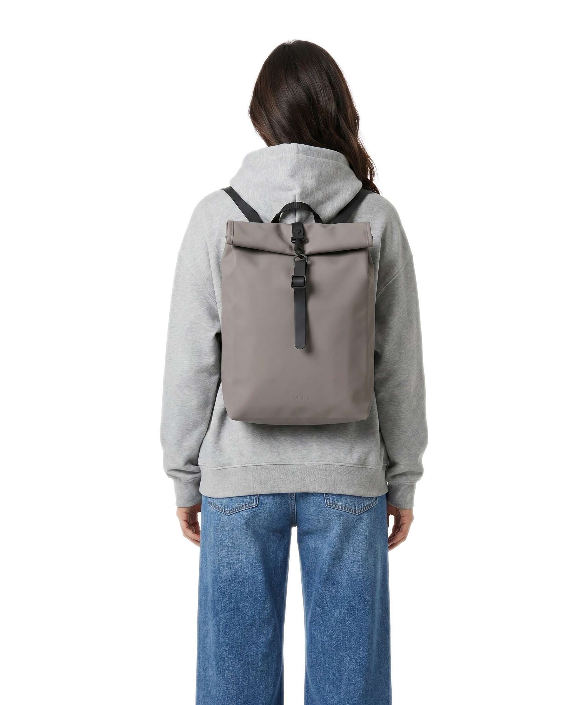 Rains Mini Rolltop backpack cinder