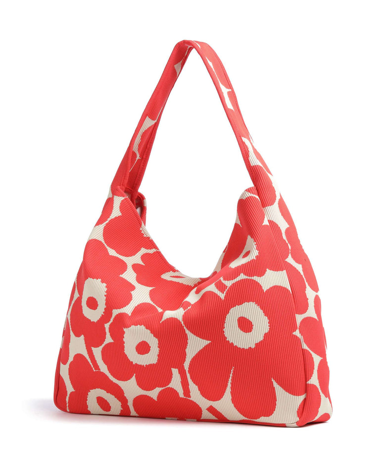 Marimekko Knitted Unikko Hobo bag pink/beige