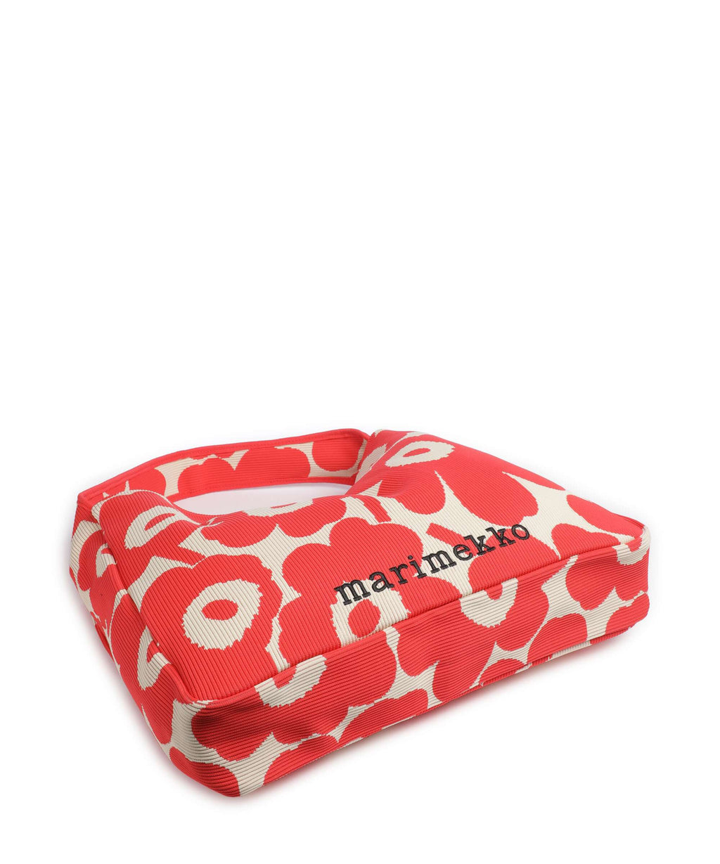 Marimekko Knitted Unikko Hobo bag pink/beige
