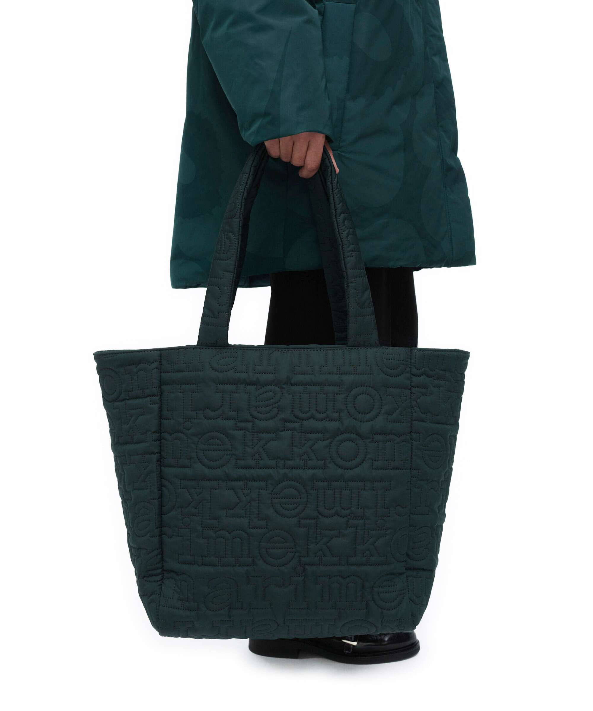 Marimekko Joy Logo M Tote bag dark green